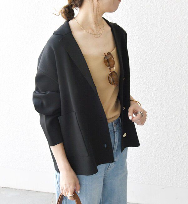 SHIPS any「SHIPS any:〈手洗い可能〉テーラード ニット カーディガン ジャケット」|テーラードジャケット|