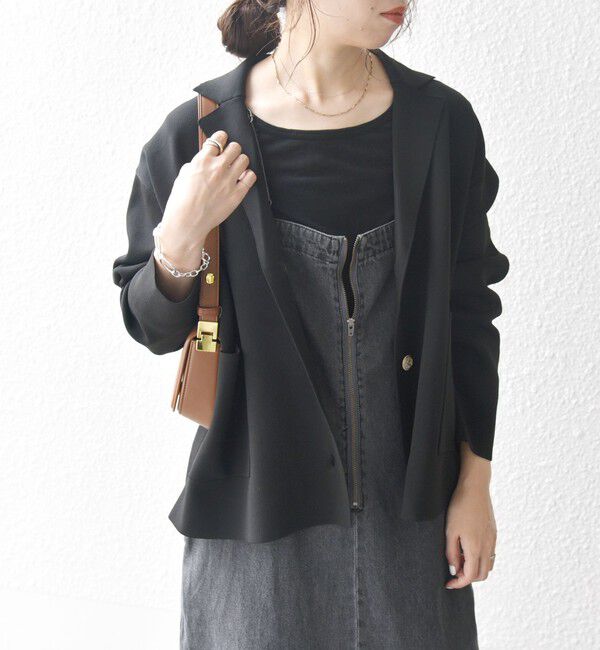 SHIPS any「SHIPS any:〈手洗い可能〉テーラード ニット カーディガン ジャケット」|テーラードジャケット|