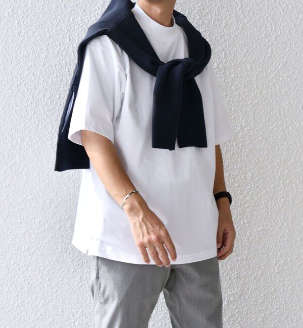 SHIPS any「SHIPS any:〈接触冷感/遮熱/UVカット機能等〉サマーファンクション モックネック Tシャツ 26SS◆」|Tシャツ・カットソー|