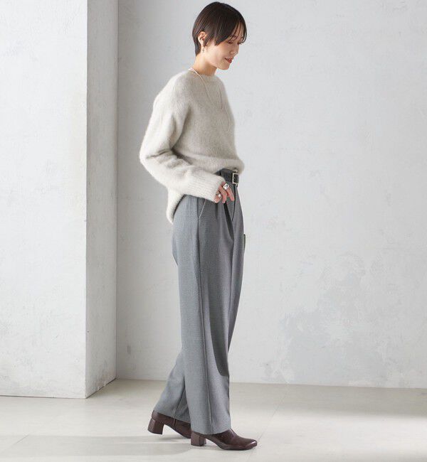 SHIPS for women「〈手洗い可能〉シャーク ツイード タック パンツ」|その他|