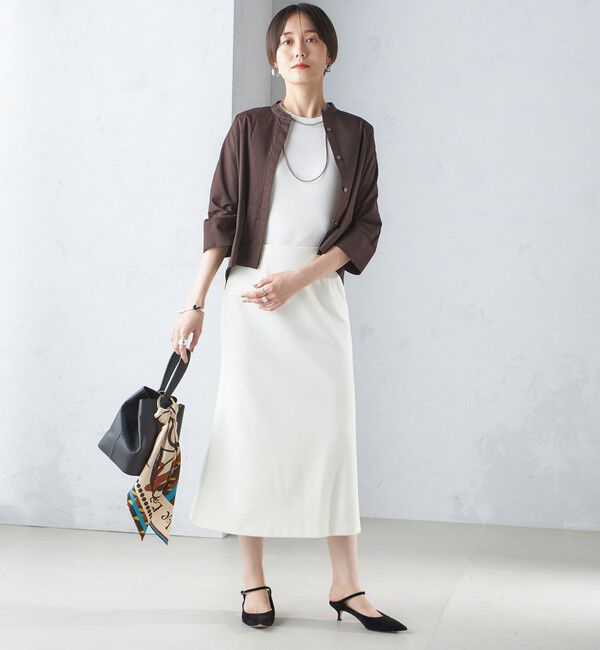 SHIPS for women「〈手洗い可能〉コットン ポリエステル ピンタック 羽織 ブラウス」|シャツ・ブラウス|