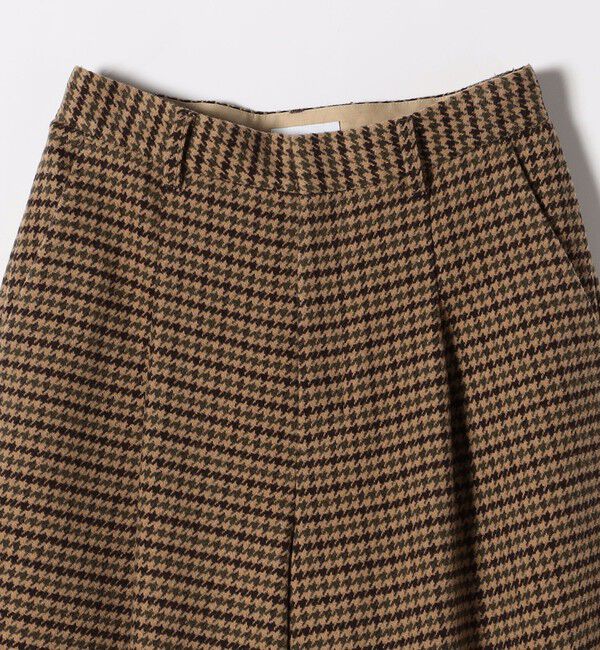 SHIPS any「SHIPS any: cafissi ハウンドトゥース ワイド テーパード パンツ」|チノ|