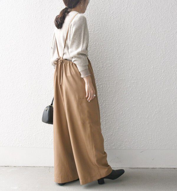 SHIPS any「SHIPS any:〈洗濯機可能〉ウーステッド イージー ギャザー サロペット」|オールインワン|