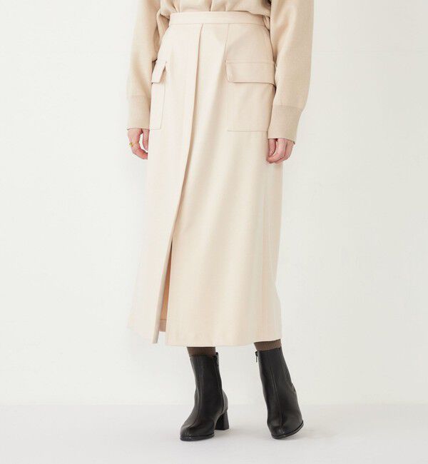 SHIPS Colors 「SHIPS Colors:〈手洗い可能〉TR 起毛 ストレッチ ポケット スカート◇」|スカート|ナチュラル