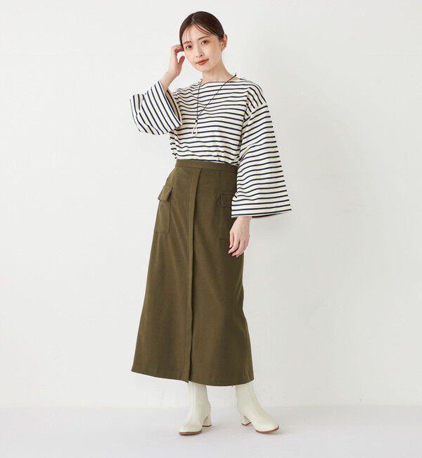 SHIPS Colors 「SHIPS Colors:〈手洗い可能〉TR 起毛 ストレッチ ポケット スカート◇」|スカート|