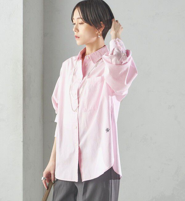 SHIPS for women「〈洗濯機可能〉ピン オックス 刺繍 シャツ」|シャツ・ブラウス|