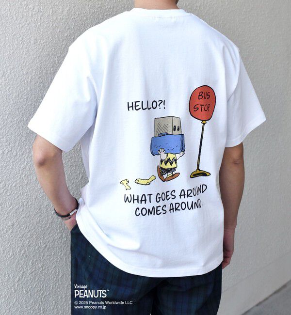 SHIPS any「SHIPS any: SNOOPY コラボ NOT THERE グラフィック バック プリント Tシャツ◇」|Tシャツ・カットソー|