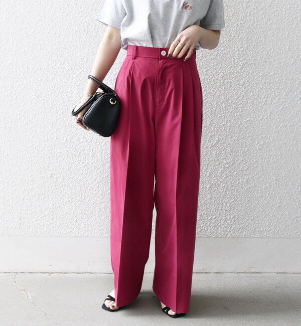 SHIPS any「SHIPS any:〈洗濯機可能〉タイプライター セミ ワイド タック パンツ」|その他|