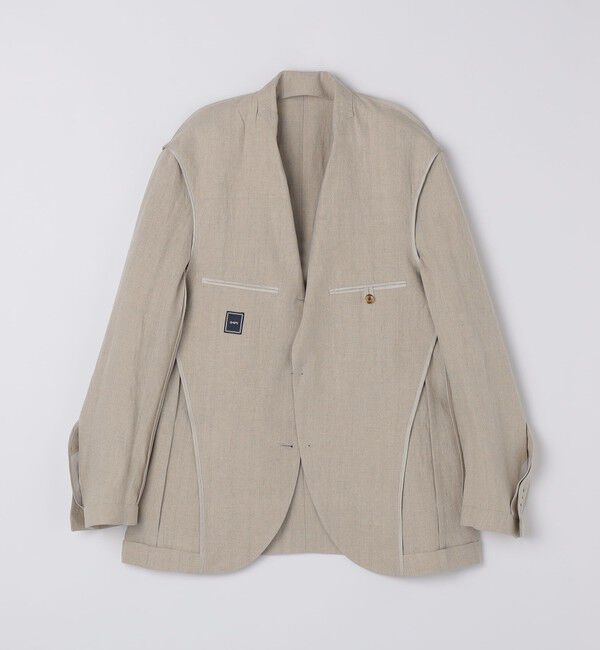 SHIPS「SHIPS: リネン ソリッド シャツ ジャケット」|テーラードジャケット|