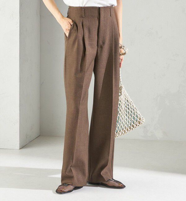 SHIPS for women「〈手洗い可能〉TUMUGITO(R) シャーク ツイード タック パンツ」|その他|