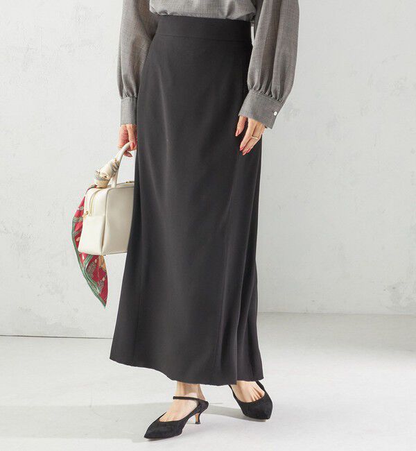 SHIPS for women「〈手洗い可能〉アセテート混 バックサテン マーメイド スカート」|スカート|