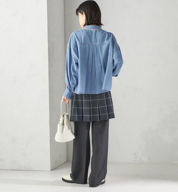 SHIPS for women「チェック プリーツ 巻き スカート」|スカート|