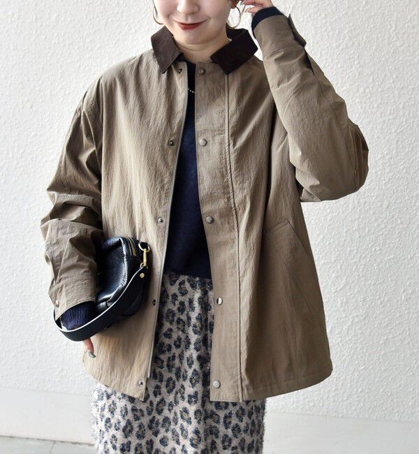 SHIPS any「【SHIPS any別注】Bollington: タスランナイロン ショート ハンティングジャケット◇」|ブルゾン・スタジャン|ベージュ