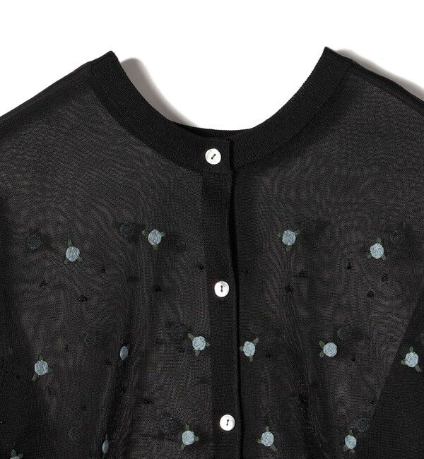 SHIPS for women「〈手洗い可能〉フラワー 刺繍 2WAY カーディガン」|カーディガン|