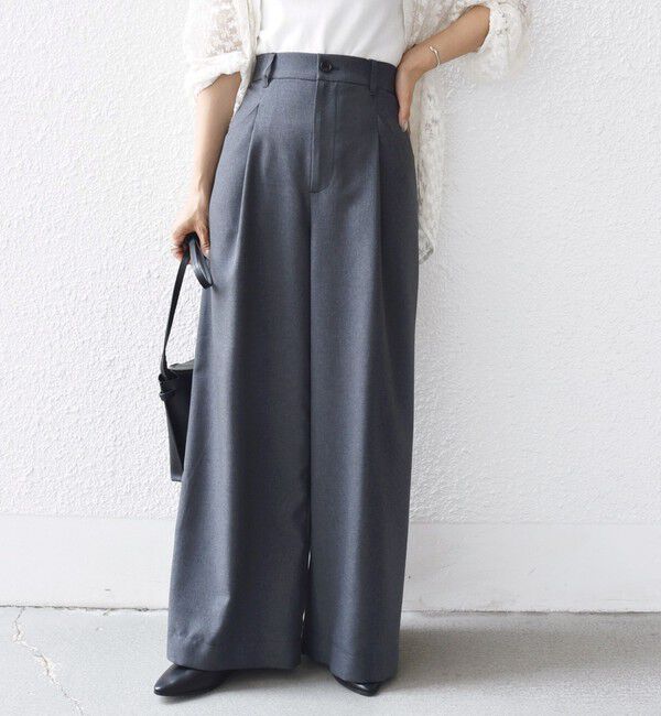 SHIPS for women「〈手洗い可能〉ソフィー ツイル ストレッチ ポケット デザイン パンツ」|スラックス|