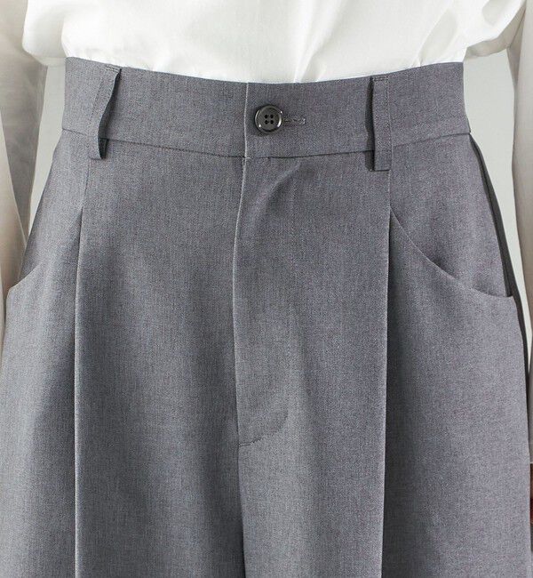 SHIPS for women「〈手洗い可能〉ソフィー ツイル ストレッチ ポケット デザイン パンツ」|スラックス|