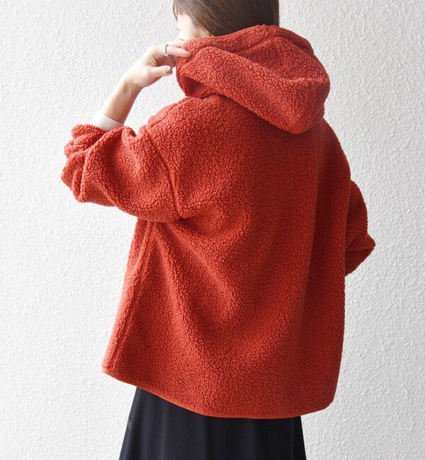 SHIPS any「SHIPS any:〈洗濯機可能〉ボア フリース 2WAY フーディー ブルゾン」|ブルゾン・スタジャン|