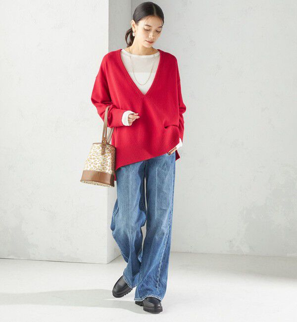 SHIPS for women「〈手洗い可能〉ウール カシミヤ Vネック プルオーバー」|ニット・セーター|