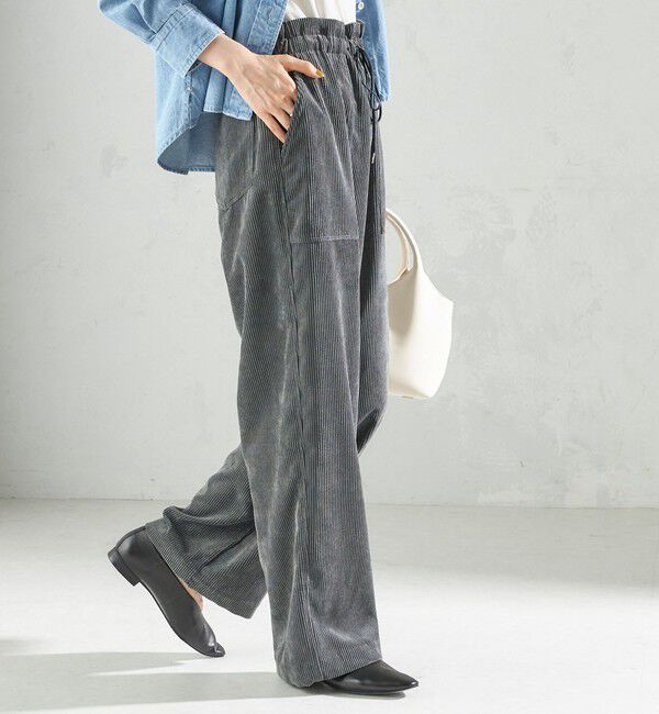 SHIPS for women「〈洗濯機可能〉TUMUGITO(R) コーデュロイ ドロスト パンツ」|その他|
