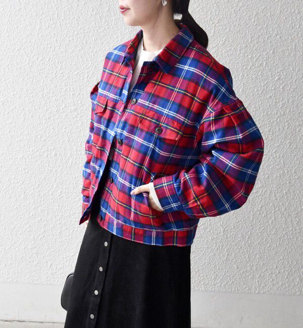 SHIPS any「SHIPS any:〈手洗い可能〉タータン チェック キルティング シャツ ジャケット」|ブルゾン・スタジャン|