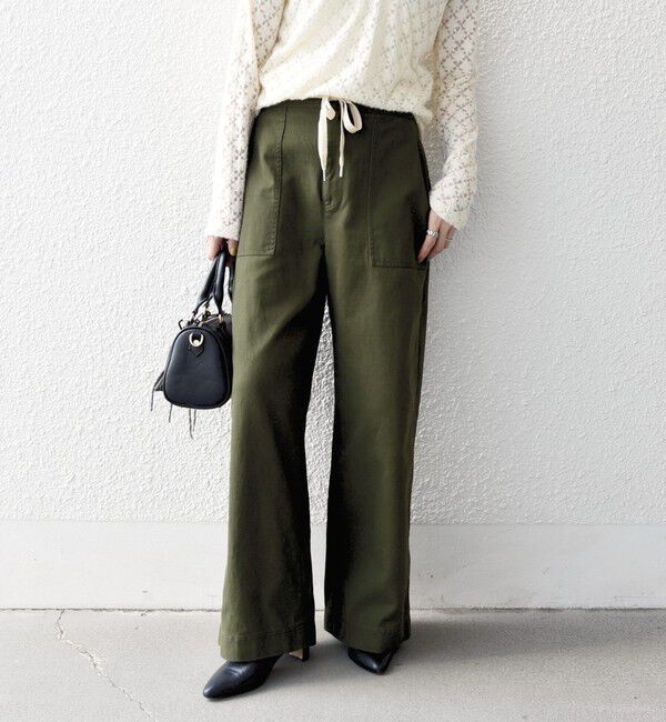 SHIPS any「SHIPS any:〈洗濯機可能〉ドロスト イージー ワイド ストレート ベイカー パンツ」|その他|