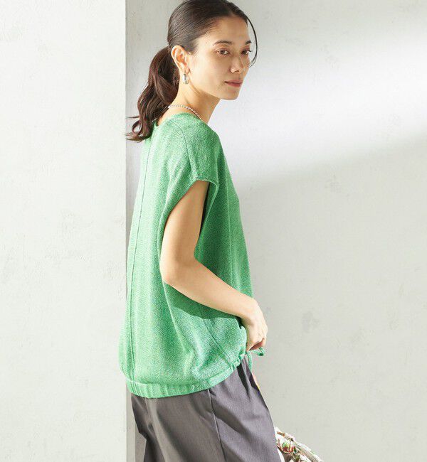 SHIPS for women「〈手洗い可能〉ブライト ペーパー 裾 ドロスト ニット プルオーバー」|ベスト・ジレ|