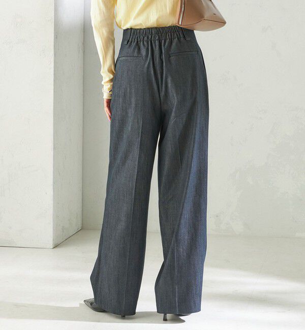 SHIPS for women「〈手洗い可能〉ヴィンテージ ライク デニム タック パンツ」|その他|