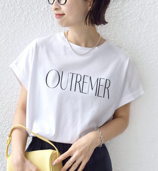 SHIPS for women「《予約》メルティ コットン プリント ロゴ ショート スリーブ Tシャツ」|Tシャツ・カットソー|ホワイト