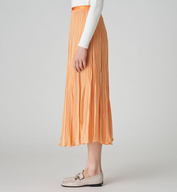 Ballsey「ダブルガーゼプリーツ フラットプリーツスカート」|フレア|