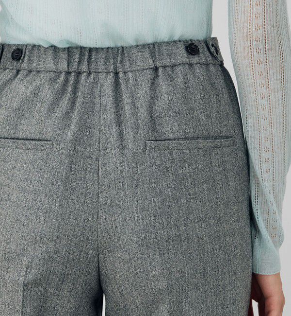 DES PRES「フランネルウールストレッチ セミワイドパンツ」|スラックス|