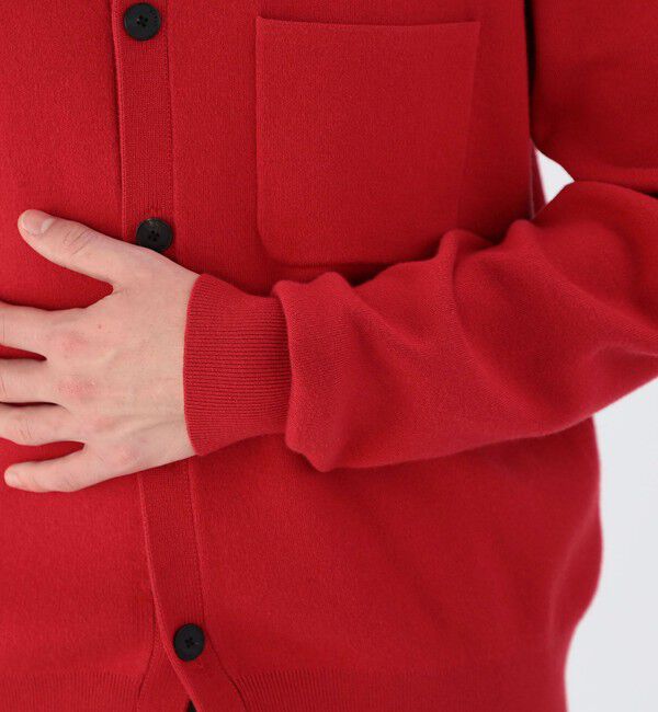 CABaN「CABaN コットンカシミヤ ポケットクルーネックカーディガン」|ニット・セーター|