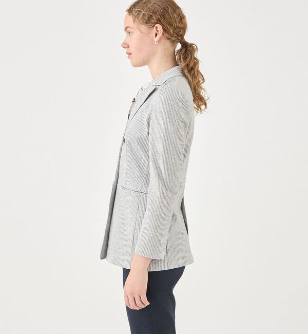 TOMORROWLAND collection「シルキーサッカー ダブルブレストライトジャケット」|テーラードジャケット|