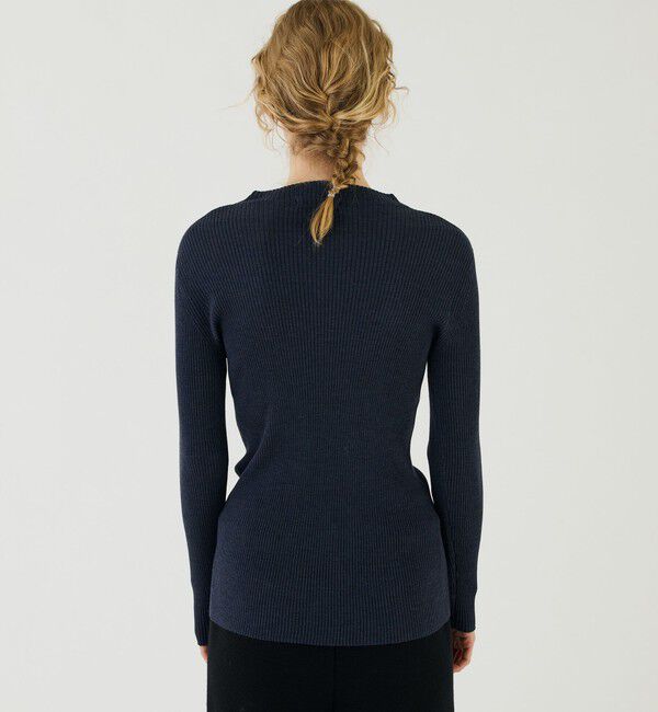 GALERIE VIE「プルミエールウールリブ ビルドネックプルオーバー」|ニット・セーター|