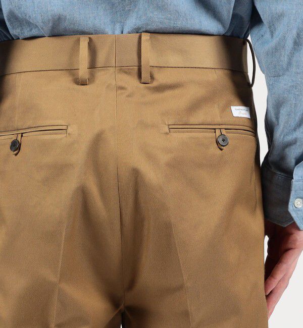 TOMORROWLAND MENS「コットンキュプラ ツイル 2タックワイドストレートパンツ」|スラックス|