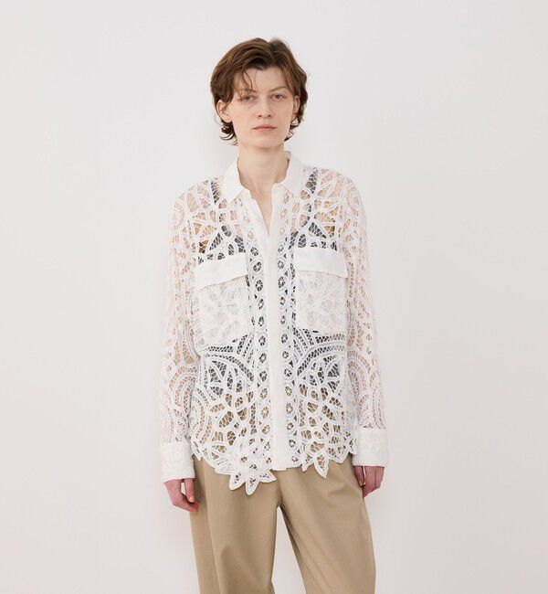 GALERIE VIE「バテンレース ドルマンスリーブシャツ」|シャツ・ブラウス|