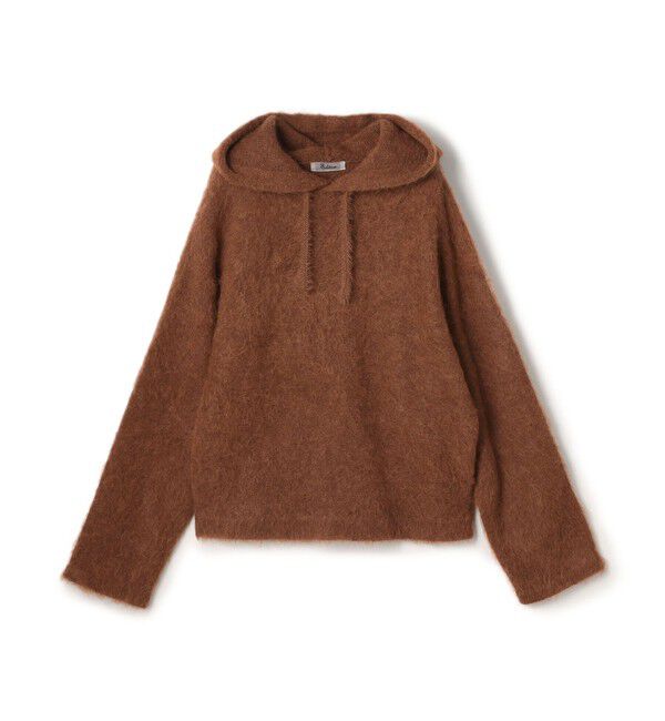 Edition「アルパカシャギー フーディートップス」|ニット・セーター|45 キャメル