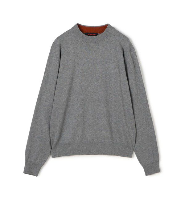 CABaN「コットンカシミヤ プレーンモックネックプルオーバー」|ニット・セーター|15 グレー