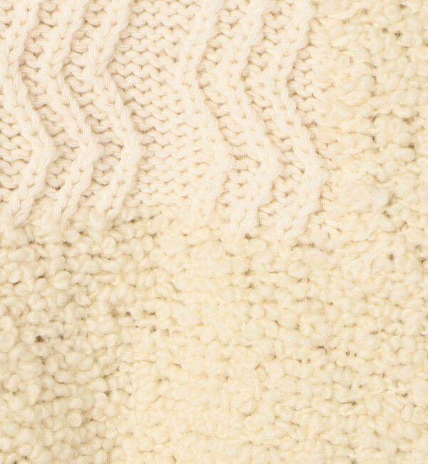 MACPHEE「プレーンスラブ キーネックプルオーバー」|ニット・セーター|