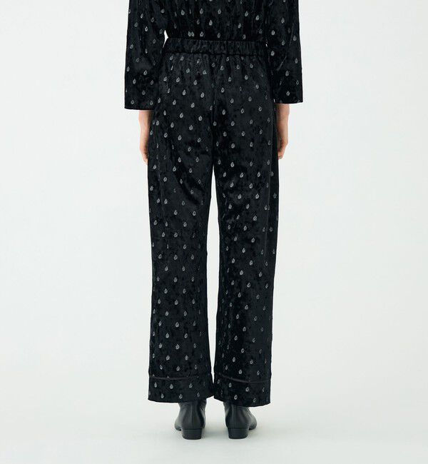 SOULEIADO「ベロアエンブロイダリー ナローストレートパンツ」|その他|