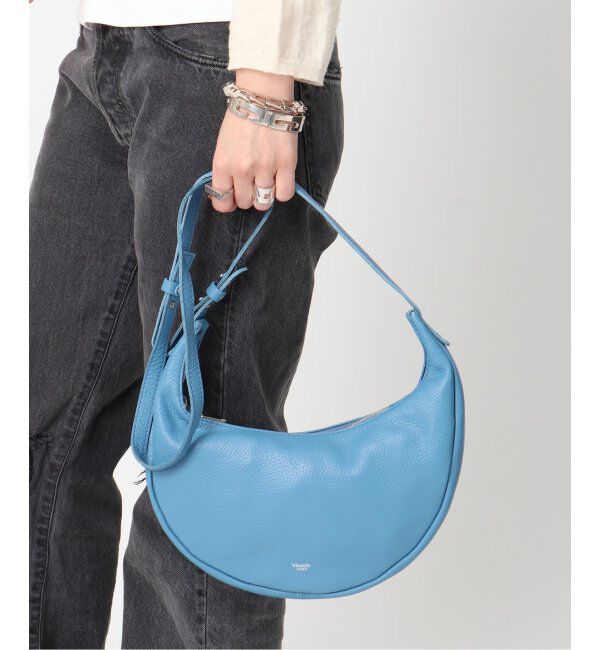  「【blancle/ ブランクレ】S.LETHER 2WAY MOON BAG limited」|ショルダー・メッセンジャー|ブルー