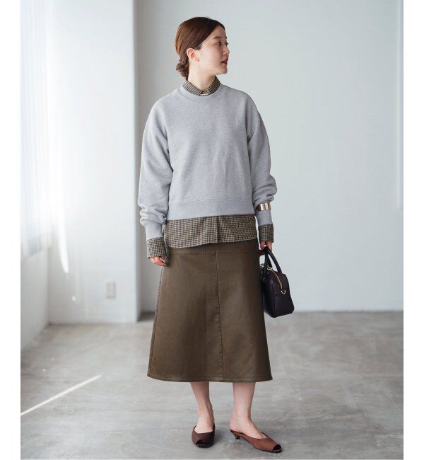 IENA「《追加2》コットン 裏毛クロップドプルオーバー」|スウェット・ジャージ|
