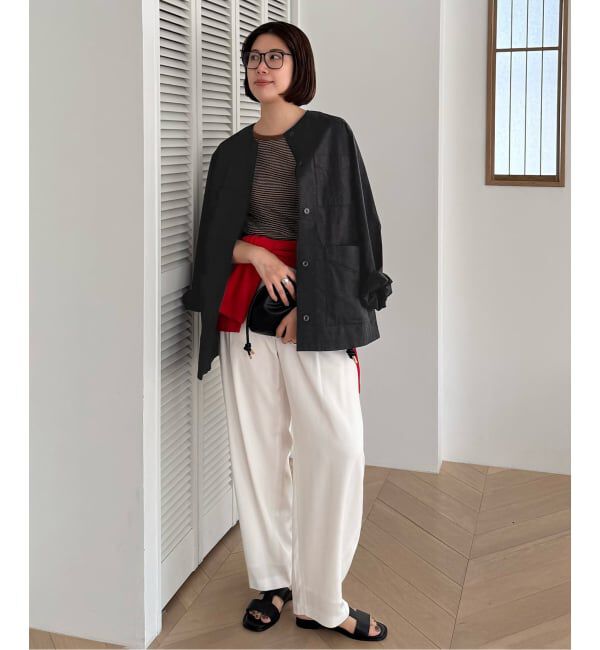 SLOBE IENA「《追加》ノーカラーサファリブルゾン」|その他|