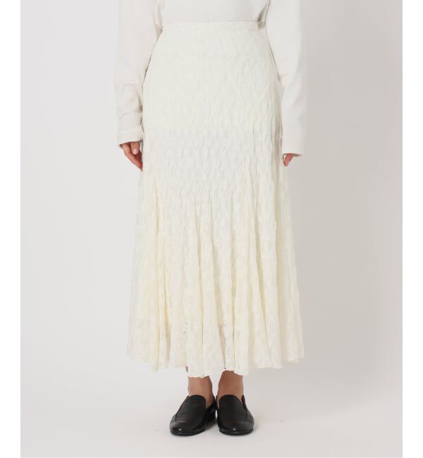 SLOBE IENA「《WEB限定/追加》レースランダムフレアスカート」|スカート|