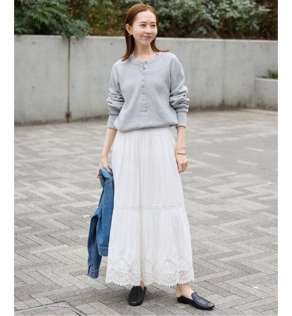 SLOBE IENA「《WEB限定カラー有り/追加》Wフェイスジャージヘンリープルオーバー」|Tシャツ・カットソー|