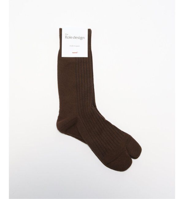 EDIFICE「THE ROLE DESIGN (ザ ロールデザイン) PLANE RIB SOCKS MENS RLD-666-239025」|ソックス|ブラウン