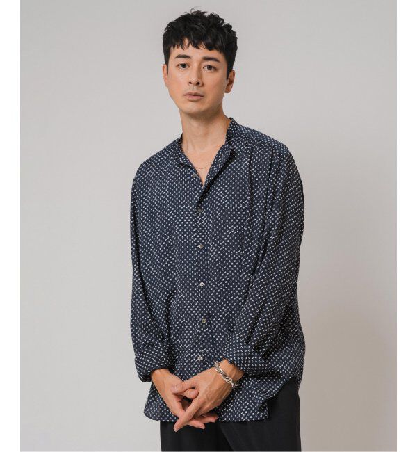 EDIFICE「パターンデシンスタンドカラーシャツ」|シャツ・ブラウス|