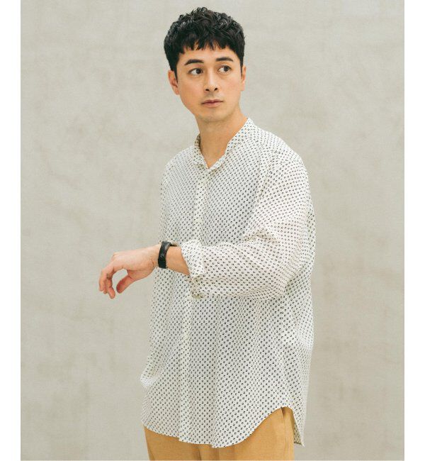 EDIFICE「パターンデシンスタンドカラーシャツ」|シャツ・ブラウス|