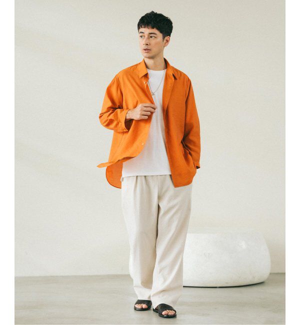 EDIFICE「シアー バンブー 8分袖 レギュラーシャツ」|シャツ・ブラウス|