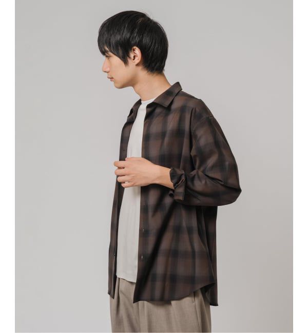 EDIFICE「SUPER 120&rsquo;s ウール チェック レギュラー シャツ」|シャツ・ブラウス|