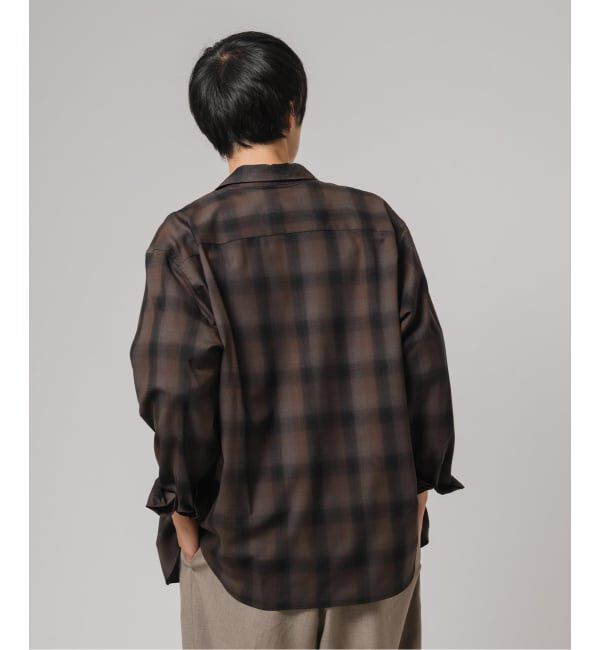 EDIFICE「SUPER 120&rsquo;s ウール チェック レギュラー シャツ」|シャツ・ブラウス|